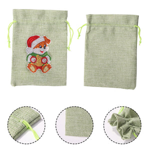 Christmas DIY Diamond Painting Shopping Tote Mosaic Drill Candy Bag (Bear)