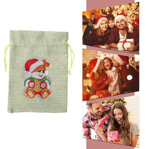 Christmas DIY Diamond Painting Shopping Tote Mosaic Drill Candy Bag (Bear)