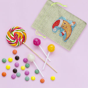 Christmas DIY Diamond Painting Shopping Tote Mosaic Drill Candy Bag (Moon)
