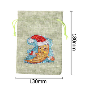 Christmas DIY Diamond Painting Shopping Tote Mosaic Drill Candy Bag (Moon)