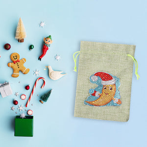 Christmas DIY Diamond Painting Shopping Tote Mosaic Drill Candy Bag (Moon)