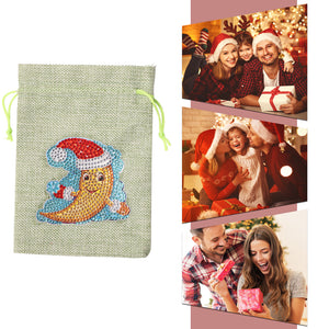 Christmas DIY Diamond Painting Shopping Tote Mosaic Drill Candy Bag (Moon)