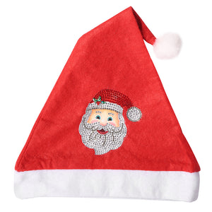 DIY 5D Christmas Hat Diamond Painting Kit Animal Rhinestone Drawing (A)