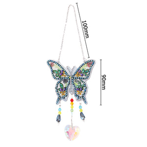 DIY Crystal Light Catching Jewelry Ornaments Wind Chime Pendant (Butterfly)