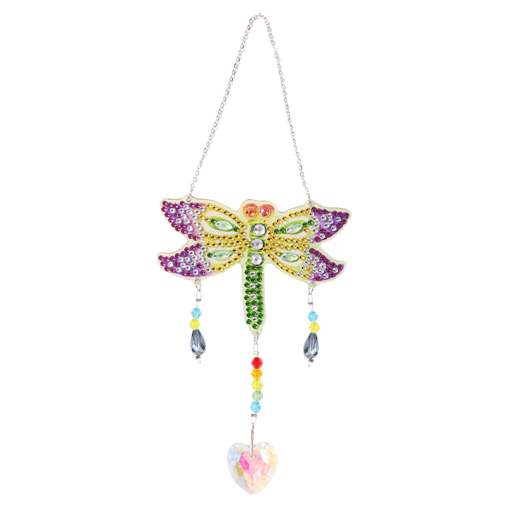 DIY Crystal Light Catching Jewelry Ornaments Wind Chime Pendant (Dragonfly)