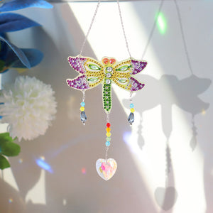 DIY Crystal Light Catching Jewelry Ornaments Wind Chime Pendant (Dragonfly)