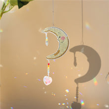 Load image into Gallery viewer, Crystal Light Catching Jewelry Ornament Wind Chime Pendant (Moon and Stars)
