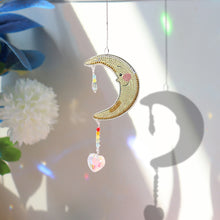 Load image into Gallery viewer, Crystal Light Catching Jewelry Ornament Wind Chime Pendant (Moon and Stars)
