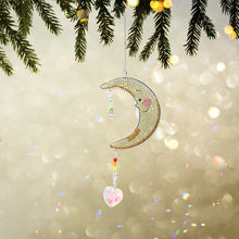 Load image into Gallery viewer, Crystal Light Catching Jewelry Ornament Wind Chime Pendant (Moon and Stars)
