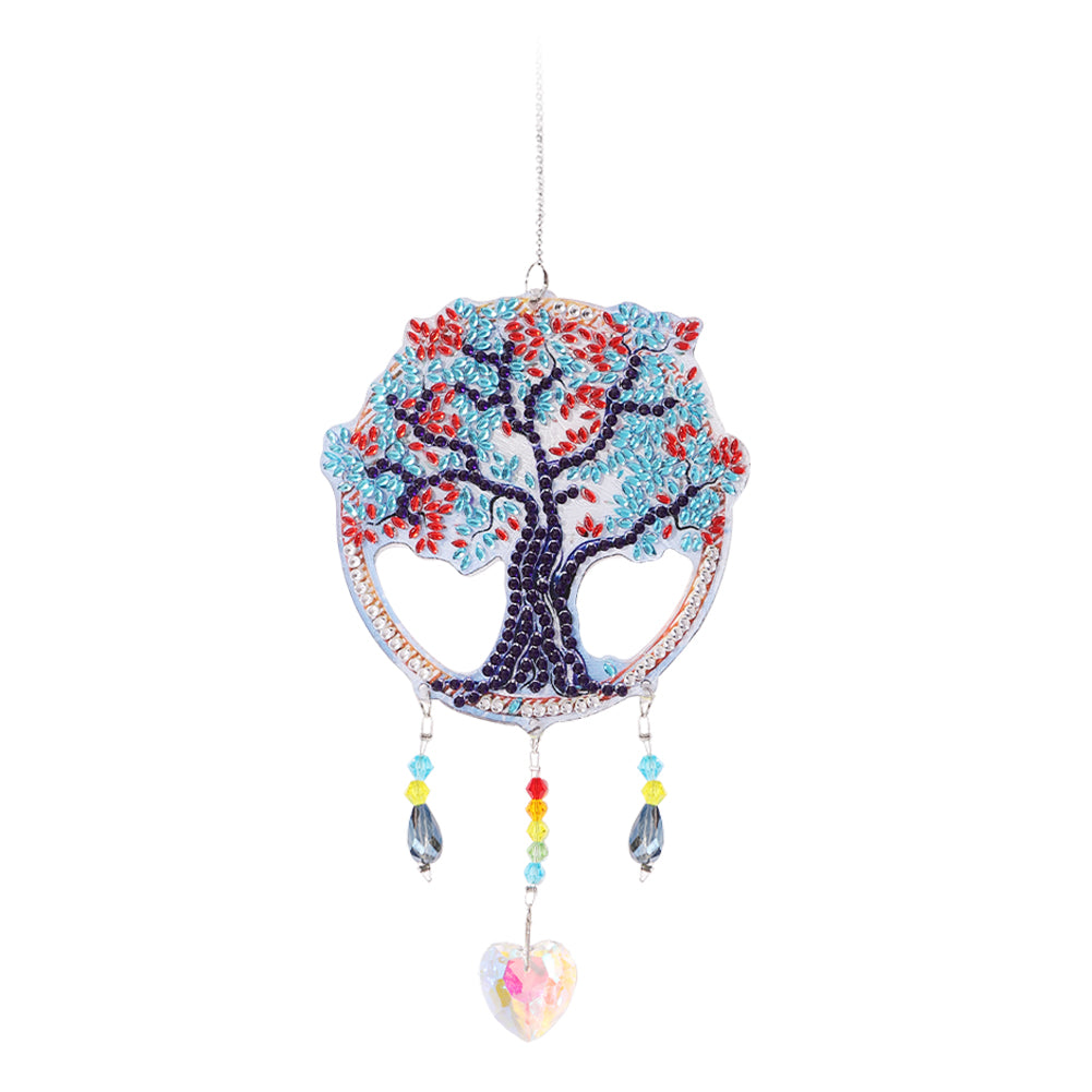 Light Catching Crystal Jewelry Wind Chime Pendant (4 Season Happiness Tree)