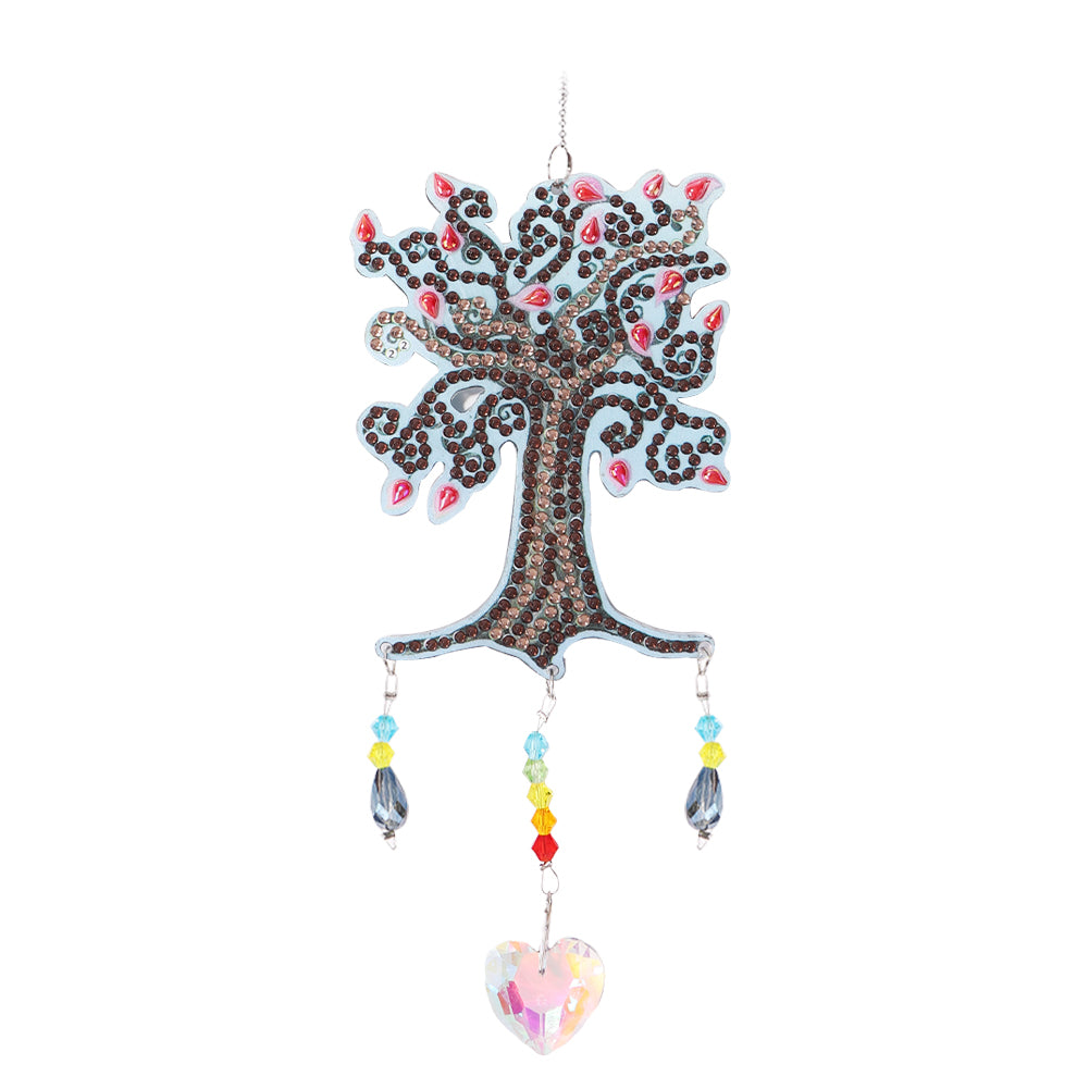Light Catching Crystal Jewelry Wind Chime Pendant (4 Season Happiness Tree)