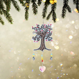 Light Catching Crystal Jewelry Wind Chime Pendant (4 Season Happiness Tree)