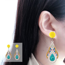 Load image into Gallery viewer, Mosaic Diamond Earrings DIY Painting Kit Drill Ear Dangles Jewelry (EH01)
