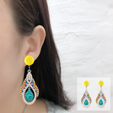 Load image into Gallery viewer, Mosaic Diamond Earrings DIY Painting Kit Drill Ear Dangles Jewelry (EH01)
