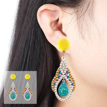 Load image into Gallery viewer, Mosaic Diamond Earrings DIY Painting Kit Drill Ear Dangles Jewelry (EH01)
