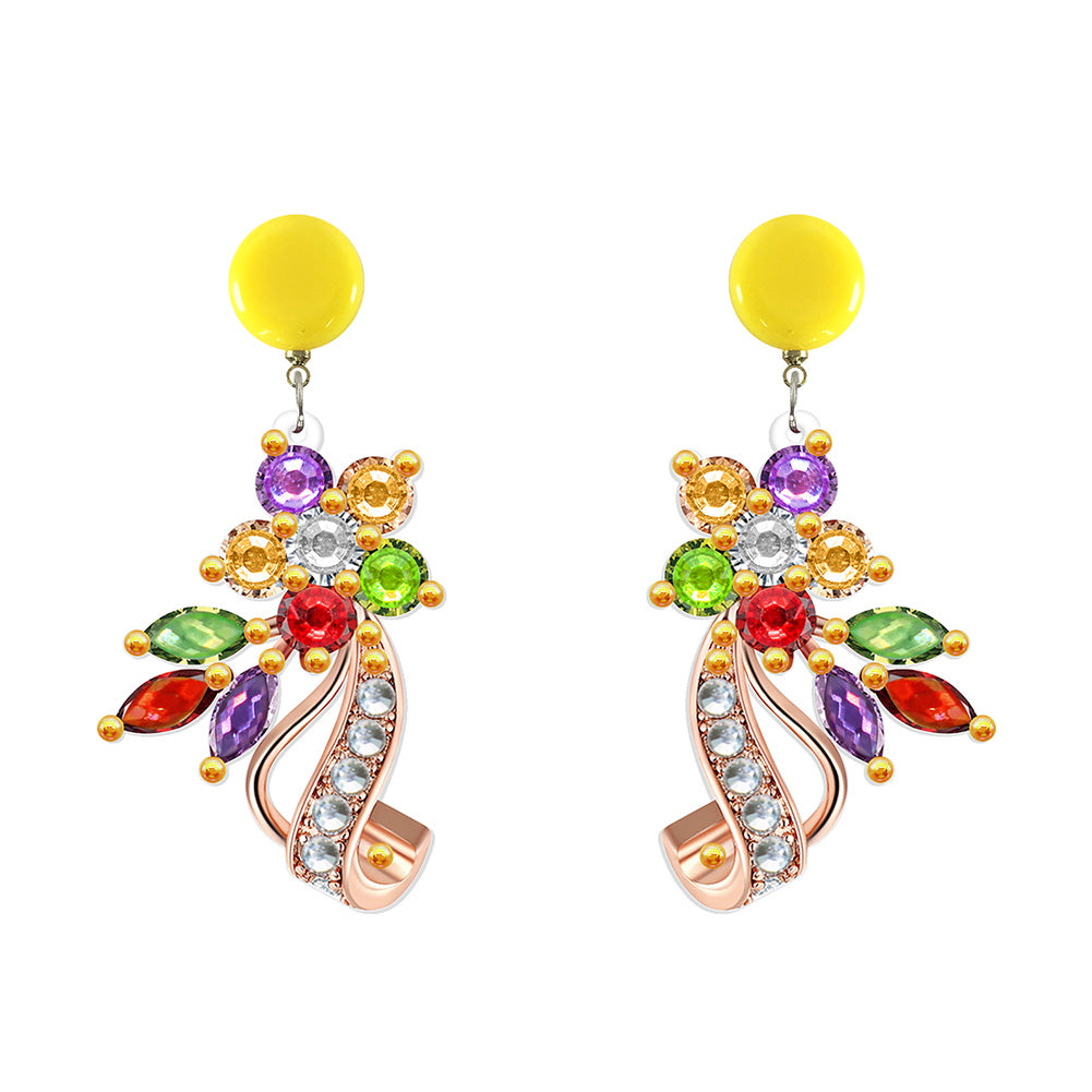 Mosaic Diamond Earrings DIY Painting Kit Drill Ear Dangles Jewelry (EH02)