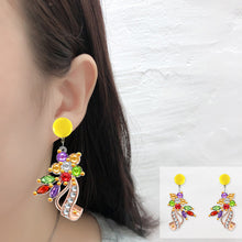 Load image into Gallery viewer, Mosaic Diamond Earrings DIY Painting Kit Drill Ear Dangles Jewelry (EH02)
