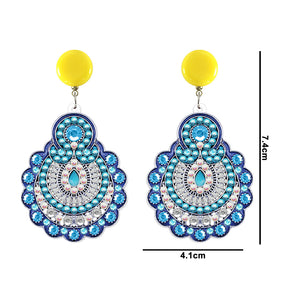 Mosaic Diamond Earrings DIY Painting Kit Drill Ear Dangles Jewelry (EH03)