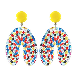 Mosaic Diamond Earrings DIY Painting Kit Drill Ear Dangles Jewelry (EH05)