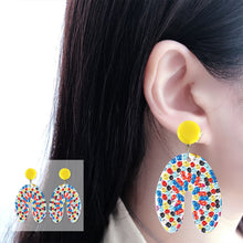 Load image into Gallery viewer, Mosaic Diamond Earrings DIY Painting Kit Drill Ear Dangles Jewelry (EH05)
