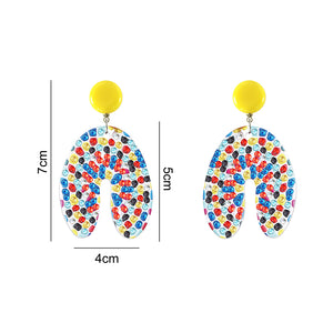 Mosaic Diamond Earrings DIY Painting Kit Drill Ear Dangles Jewelry (EH05)