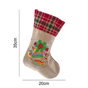 5D Diamond Painting Xmas Rhinestone Sock Embroidery Mosaic Gift Bag (SDW01)