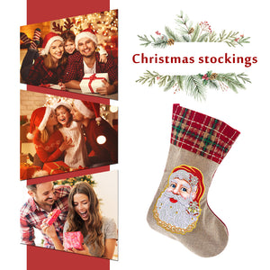 5D Diamond Painting Xmas Rhinestone Sock Embroidery Mosaic Gift Bag (SDW04)