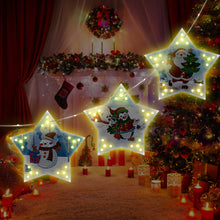 Load image into Gallery viewer, 5D DIY Diamond Painting Christmas Tree LED Hanging Star Lights (GSD01)
