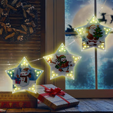 Load image into Gallery viewer, 5D DIY Diamond Painting Christmas Tree LED Hanging Star Lights (GSD01)
