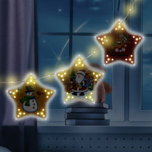 Load image into Gallery viewer, 5D DIY Diamond Painting Christmas Tree LED Hanging Star Lights (GSD03)
