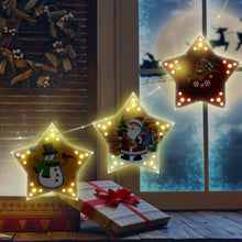 Load image into Gallery viewer, 5D DIY Diamond Painting Christmas Tree LED Hanging Star Lights (GSD03)
