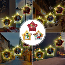 Load image into Gallery viewer, 5D DIY Diamond Painting Christmas Tree LED Hanging Star Lights (GSD03)
