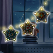 Load image into Gallery viewer, 5D DIY Diamond Painting Christmas Tree LED Hanging Star Lights (GSD04)
