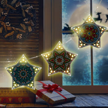 Load image into Gallery viewer, 5D DIY Diamond Painting Christmas Tree LED Hanging Star Lights (GSD04)
