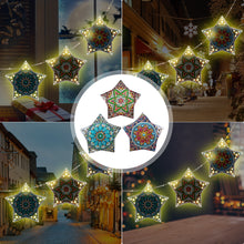 Load image into Gallery viewer, 5D DIY Diamond Painting Christmas Tree LED Hanging Star Lights (GSD04)
