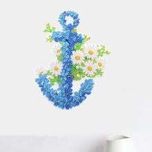 Load image into Gallery viewer, 5D DIY Diamond Painting Blue Flower Wreath Kit Door Hanging Decor (DZ657)
