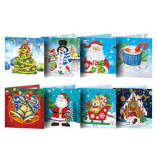 Load image into Gallery viewer, 8pcs DIY Special Drill Diamond Painting Christmas Card Rhinestone (HK209)
