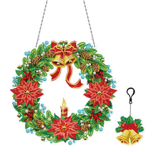 Xmas Diamond Painting Wreath Special Shape Drill Rhinestone Garland (YH12)