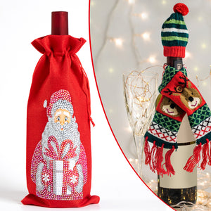 DIY Special Drill Diamond Painting Christmas Wine Bottle Covers (TB001)