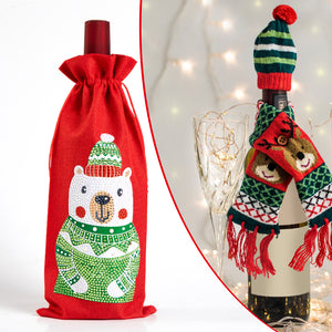 DIY Special Drill Diamond Painting Christmas Wine Bottle Covers (TB002A)
