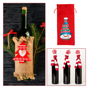 DIY Special Drill Diamond Painting Christmas Wine Bottle Covers (TB003)