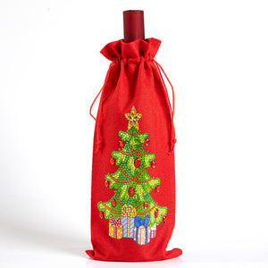 DIY Special Drill Diamond Painting Christmas Wine Bottle Covers (TB004)