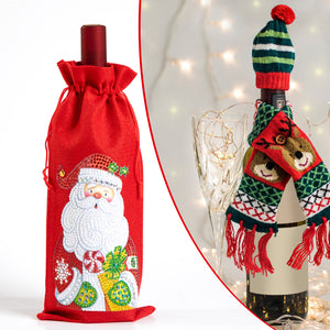 DIY Special Drill Diamond Painting Christmas Wine Bottle Covers (TB006)