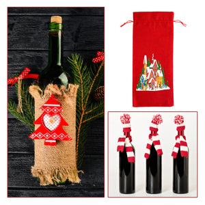 DIY Special Drill Diamond Painting Christmas Wine Bottle Covers (TB009)