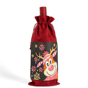 DIY Special Drill Diamond Painting Christmas Wine Bottle Covers (TB010A)