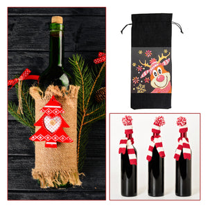 DIY Special Drill Diamond Painting Christmas Wine Bottle Covers (TB010B)