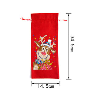 DIY Special Drill Diamond Painting Christmas Wine Bottle Covers (TB011)