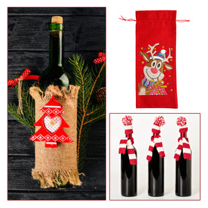 DIY Special Drill Diamond Painting Christmas Wine Bottle Covers (TB011)