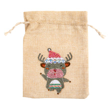 Load image into Gallery viewer, 5D DIY Diamond Painting Christmas Linen Gift Bag Cartoon Home Decor (FD001)
