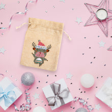 Load image into Gallery viewer, 5D DIY Diamond Painting Christmas Linen Gift Bag Cartoon Home Decor (FD001)
